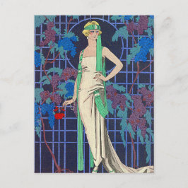 Night Rose by George Barbier Briefkaart