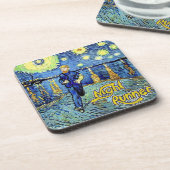 Night Runner Sterrennacht Bier Onderzetter (Linkerzijde)