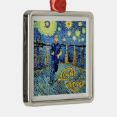 Night Runner Sterrennacht Metalen Ornament (Rechts)