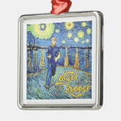 Night Runner Sterrennacht Metalen Ornament (Links)