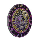 Night’s Majesty: Paarse Wolf Stare Dartbord (Voorkant Links)