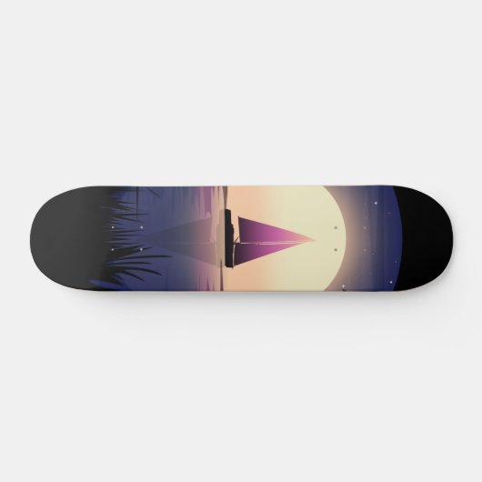 Night Sail Persoonlijk Skateboard (Horizontaal)