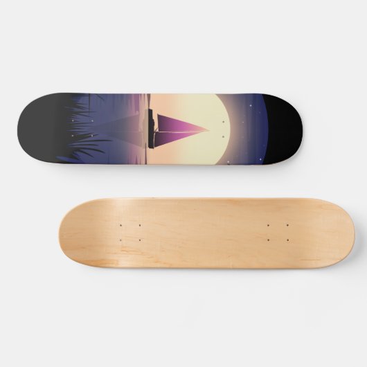 Night Sail Persoonlijk Skateboard (Horizontaal)