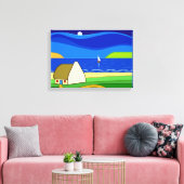 Night Sailing Canvas afdrukken (Insitu (Woonkamer))