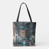 Night Scene of Street Car on Canal Street Tote Bag (Achterkant)