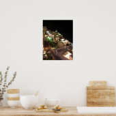 Night Scene Santorini Poster (Keuken)