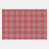 Night Shadz Red and Toast Brown Plaid Inpakpapier Vel (Voorkant 2)
