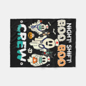 Night Shift Boo Crew Verpleegster Ghost Halloween  Fleece Deken (Voorkant (Horizontaal))