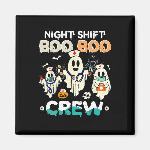 Night Shift Boo Crew Verpleegster Ghost Halloween  Magneet