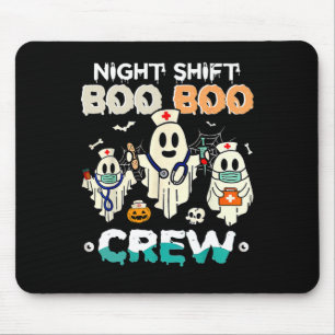 Night Shift Boo Crew Verpleegster Ghost Halloween  Muismat