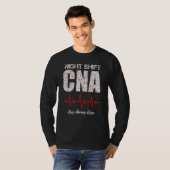 Night Shift CNA redt levens Heartbeat grappig T-shirt (Voorkant volledig)