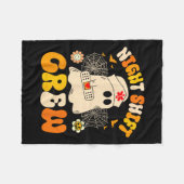 Night Shift Crew Ghost Halloween Nurse Grappig Fleece Deken (Voorkant (Horizontaal))