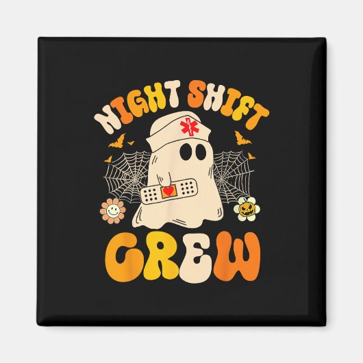 Night Shift Crew Ghost Halloween Nurse Grappig Magneet (Voorkant)