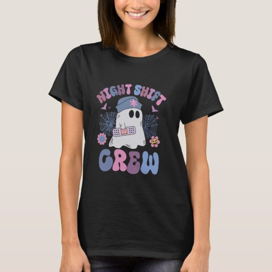 Night Shift Crew Grappige Night Shift Nurse Hallow T-shirt (Voorkant)