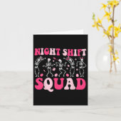 Night Shift Crew Verpleegkundigen Bunny Dancing Sk Kaart (Gele Bloem)