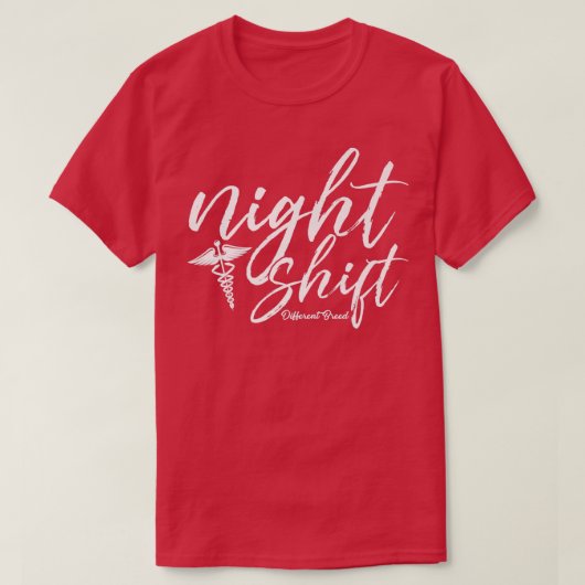 Night Shift Different Breed Stethoscope Funny Nurs T-shirt (Design voorkant)
