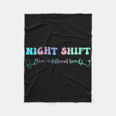 Night Shift Different Breed Stethoscope Nurse Rn Fleece Deken (Voorkant)