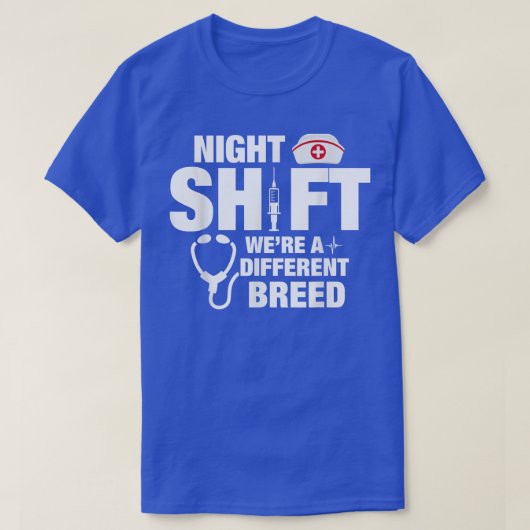 Night Shift Different Breed Stethoscope T-shirt (Design voorkant)