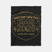 Night Shift New Year Ems 2026 Midnight Crew  Fleece Deken (Voorkant)