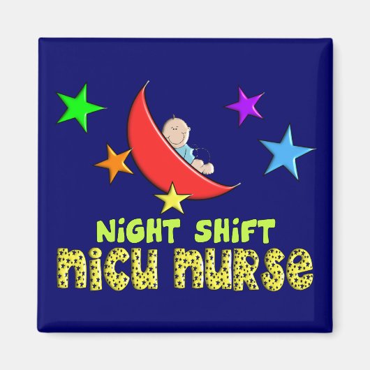 Night Shift NICU NURSE Cadeautjes Magneet (Voorkant)
