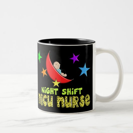 Night Shift NICU NURSE Cadeautjes Tweekleurige Koffiemok (Rechts)