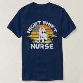 Night Shift Nurse, Boo Ghost Halloween Funny Healt T-shirt (Design voorkant)