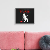 Night Shift Nurse Funny Halloween Classic T-shirt Canvas Afdruk (Insitu (Woonkamer))