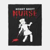 Night Shift Nurse Funny Halloween Classic T-shirt Fleece Deken