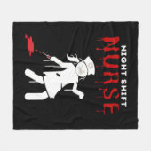 Night Shift Nurse Funny Halloween Classic T-shirt Fleece Deken (Voorkant (Horizontaal))