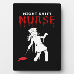 Night Shift Nurse Funny Halloween Classic T-shirt Fotoplaat