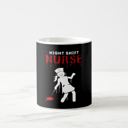 Night Shift Nurse Funny Halloween Classic T-shirt Koffiemok (Center)