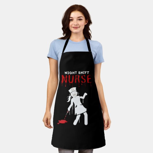 Night Shift Nurse Funny Halloween Classic T-shirt Schort (Gedragen)