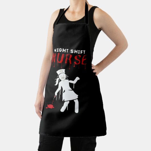 Night Shift Nurse Funny Halloween Classic T-shirt Schort (Insitu)