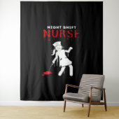 Night Shift Nurse Funny Halloween Classic T-shirt Wandkleed (In situ)