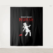 Night Shift Nurse Funny Halloween Classic T-shirt Wandkleed (Voorkant)