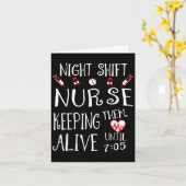 Night Shift Nurse Funny Nursing Hostal Funny Rn Qu Kaart (Gele Bloem)