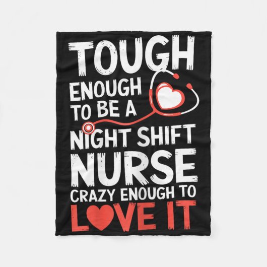 Night Shift Nurse Funny Rn Rt Amerikaanse verpleeg Fleece Deken (Voorkant)