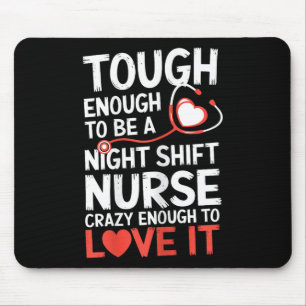 Night Shift Nurse Funny Rn Rt Amerikaanse verpleeg Muismat