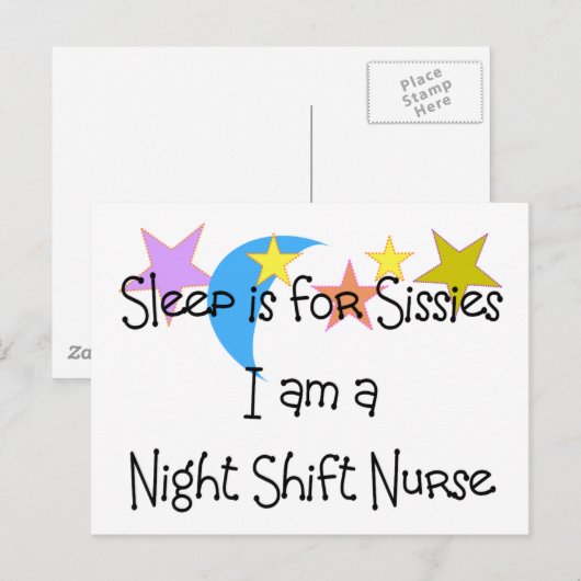 Night Shift Nurse Gifts Briefkaart (Voorkant / Achterkant)