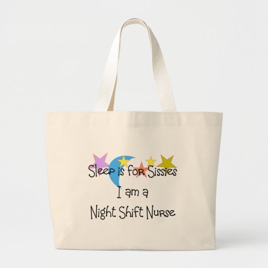 Night Shift Nurse Gifts Grote Tote Bag (Voorkant)