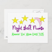 Night Shift Nurse Keepin Em levend tot 7:05 Briefkaart (Voorkant / Achterkant)