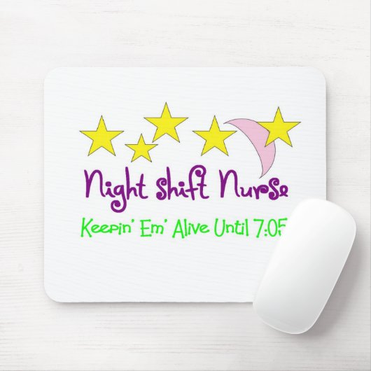 Night Shift Nurse Keepin Em levend tot 7:05 Muismat (Met muis)