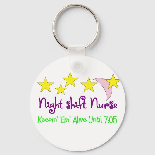 Night Shift Nurse Keepin Em levend tot 7:05 Sleutelhanger (Voorkant)