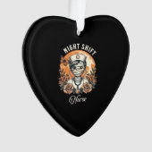 Night Shift Nurse Mummy Halloween Healthcare Flora Ornament (voorkant)