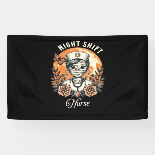 Night Shift Nurse Mummy Halloween Healthcare Flora Spandoek (Horizontaal)