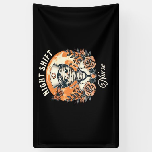 Night Shift Nurse Mummy Halloween Healthcare Flora Spandoek (Verticaal)