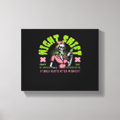 Night Shift Nurse - Nationale Nurse Week Gift Idee Canvas Afdruk (Voorkant)