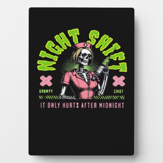 Night Shift Nurse - Nationale Nurse Week Gift Idee Fotoplaat (voorkant)