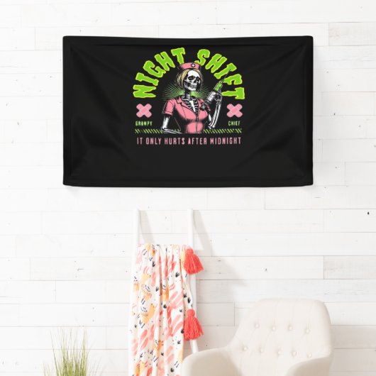 Night Shift Nurse - Nationale Nurse Week Gift Idee Spandoek (Insitu)