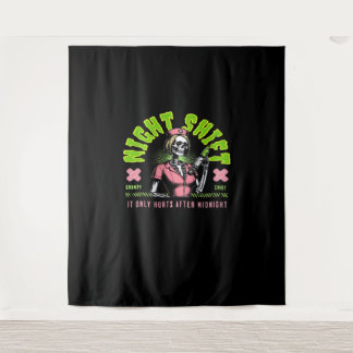 Night Shift Nurse - Nationale Nurse Week Gift Idee Wandkleed